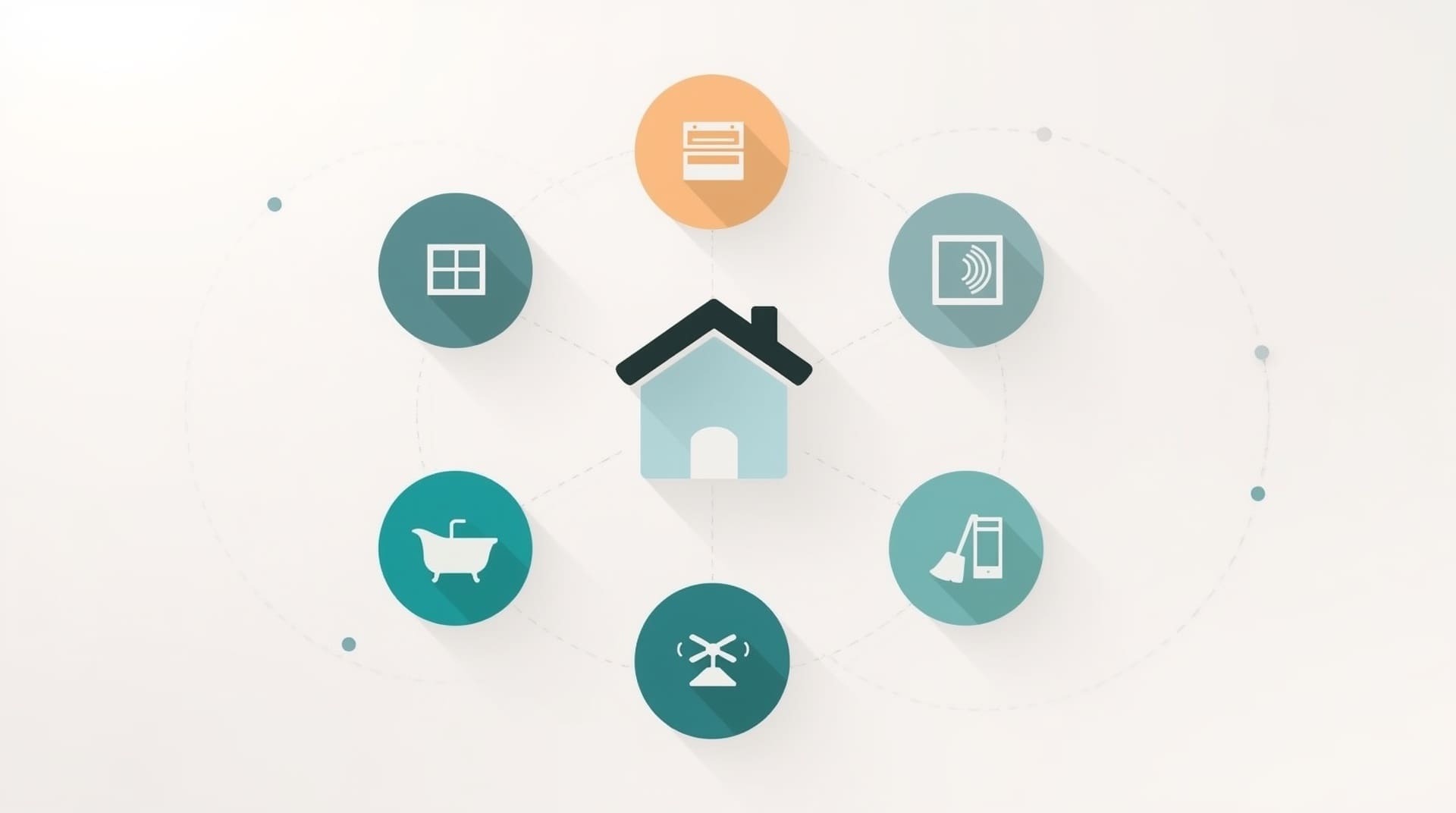 Infographic showing all areas covered by a move-in cleaning service