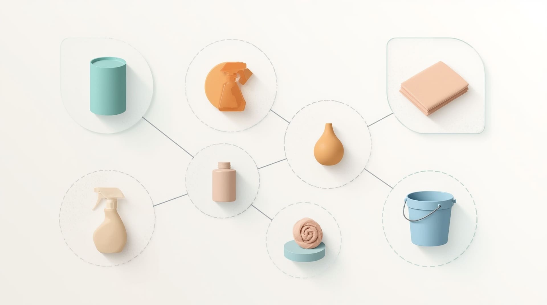 infographic showing household supplies needed to clean a mattress
